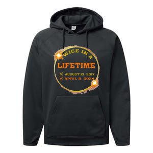 Twice In Lifetime 2024 Solar Eclipse Performance Fleece Hoodie