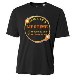 Twice In Lifetime 2024 Solar Eclipse Cooling Performance Crew T-Shirt