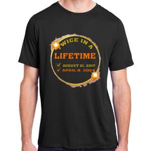 Twice In Lifetime 2024 Solar Eclipse Adult ChromaSoft Performance T-Shirt