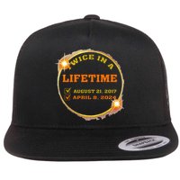 Twice In Lifetime 2024 Solar Eclipse Flat Bill Trucker Hat