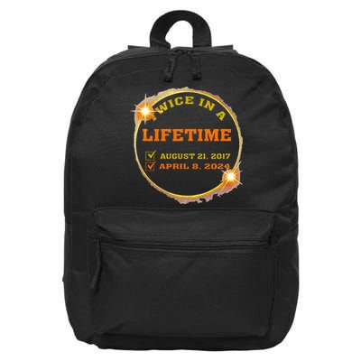 Twice In Lifetime 2024 Solar Eclipse 16 in Basic Backpack