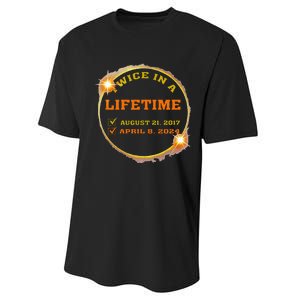 Twice In Lifetime 2024 Solar Eclipse Performance Sprint T-Shirt