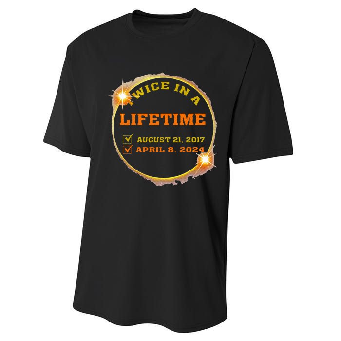 Twice In Lifetime 2024 Solar Eclipse Performance Sprint T-Shirt