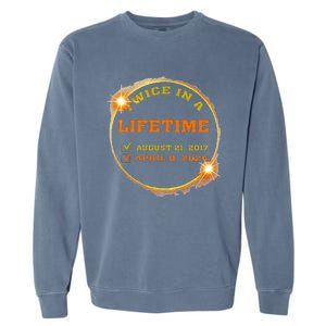 Twice In Lifetime 2024 Solar Eclipse Garment-Dyed Sweatshirt