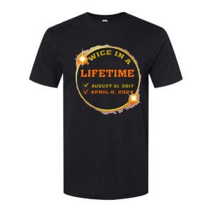 Twice In Lifetime 2024 Solar Eclipse Softstyle CVC T-Shirt