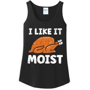 Turkey I Like It Moist Funny Thanksgiving Ladies Essential Tank