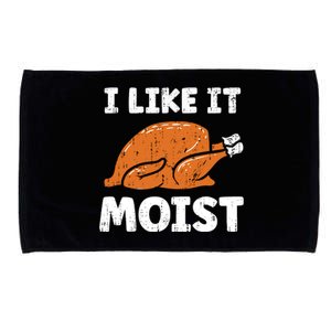 Turkey I Like It Moist Funny Thanksgiving Microfiber Hand Towel