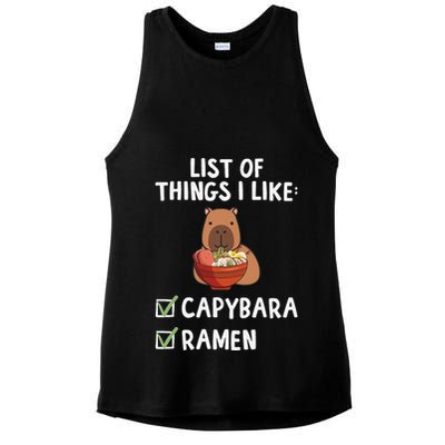 Things I Like Capybara Lover Capybara Girl Capybara Boy Ladies PosiCharge Tri-Blend Wicking Tank