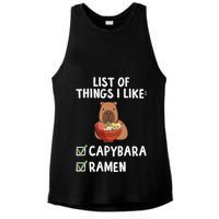 Things I Like Capybara Lover Capybara Girl Capybara Boy Ladies PosiCharge Tri-Blend Wicking Tank