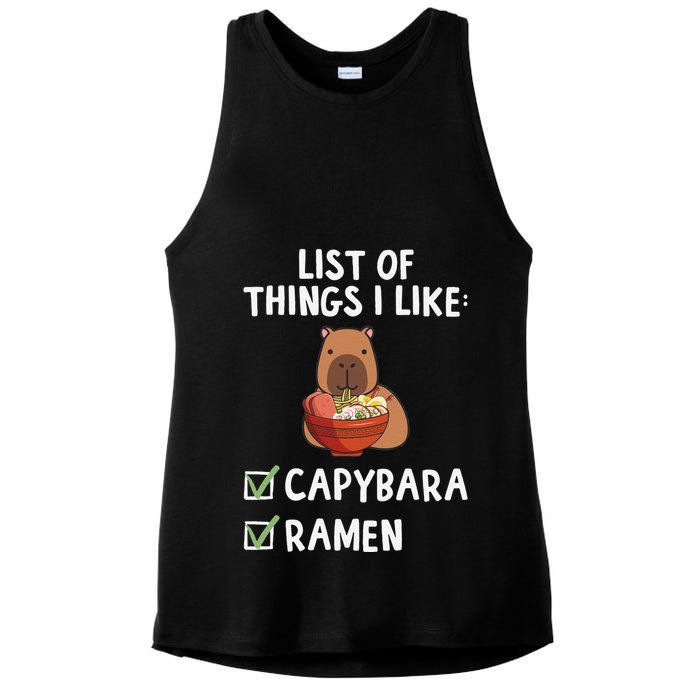 Things I Like Capybara Lover Capybara Girl Capybara Boy Ladies PosiCharge Tri-Blend Wicking Tank