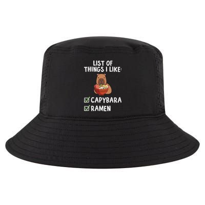 Things I Like Capybara Lover Capybara Girl Capybara Boy Cool Comfort Performance Bucket Hat
