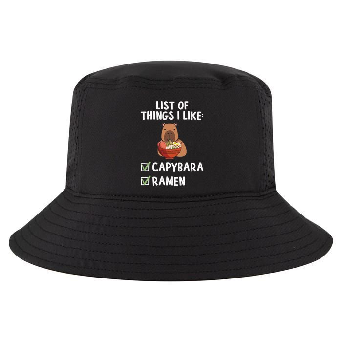 Things I Like Capybara Lover Capybara Girl Capybara Boy Cool Comfort Performance Bucket Hat