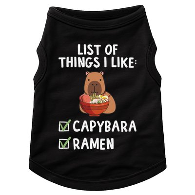 Things I Like Capybara Lover Capybara Girl Capybara Boy Doggie Tank