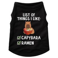 Things I Like Capybara Lover Capybara Girl Capybara Boy Doggie Tank