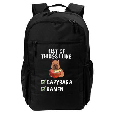 Things I Like Capybara Lover Capybara Girl Capybara Boy Daily Commute Backpack
