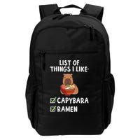 Things I Like Capybara Lover Capybara Girl Capybara Boy Backpack