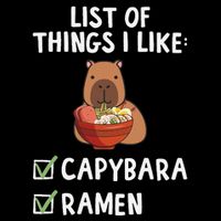 Things I Like Capybara Lover Capybara Girl Capybara Boy 7-Panel Snapback Hat