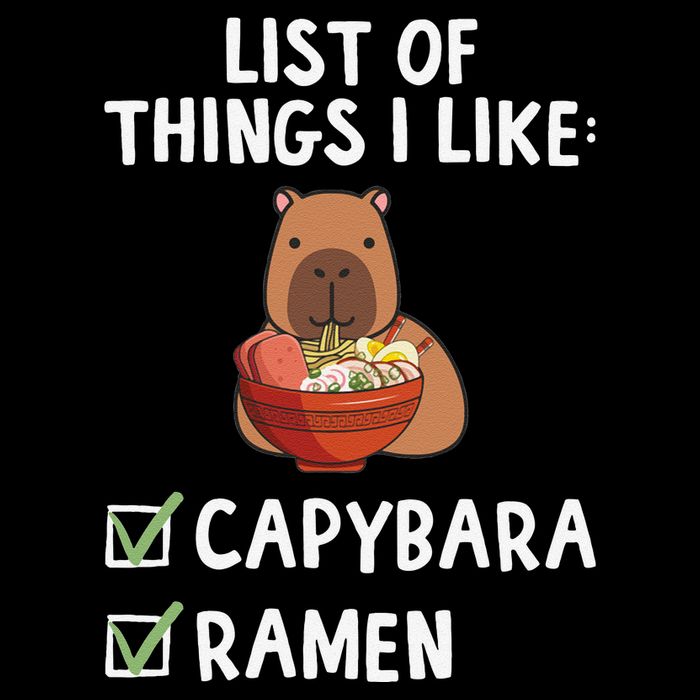 Things I Like Capybara Lover Capybara Girl Capybara Boy 7-Panel Snapback Hat