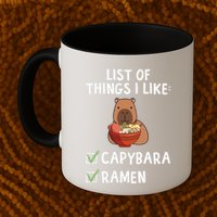 Things I Like Capybara Lover Capybara Girl Capybara Boy Mug