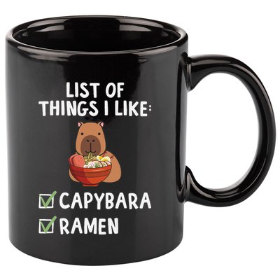Things I Like Capybara Lover Capybara Girl Capybara Boy 11oz C Handle Ceramic Mug