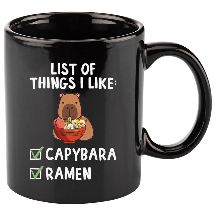 Things I Like Capybara Lover Capybara Girl Capybara Boy 11oz C Handle Ceramic Mug