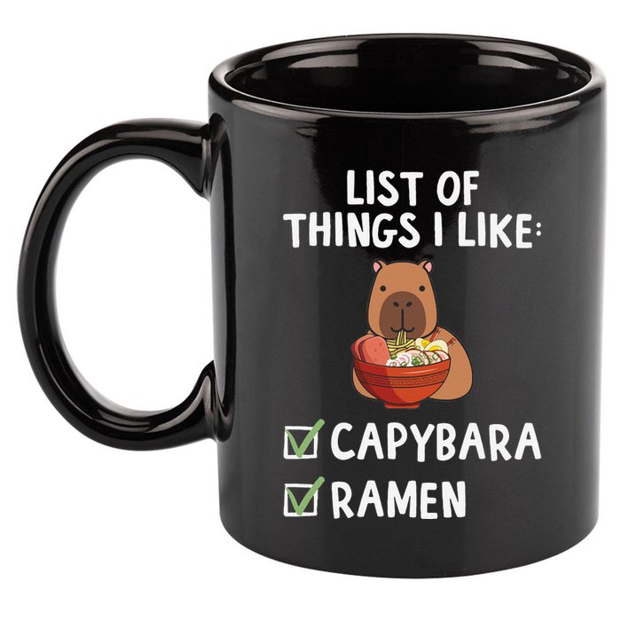 Things I Like Capybara Lover Capybara Girl Capybara Boy 11oz C Handle Ceramic Mug