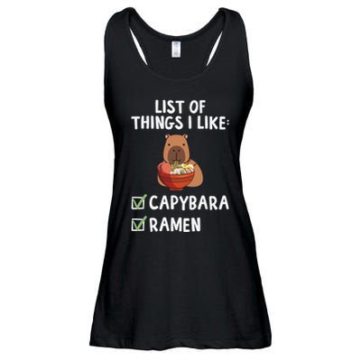 Things I Like Capybara Lover Capybara Girl Capybara Boy Ladies Essential Flowy Tank