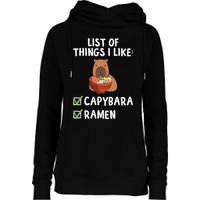 Things I Like Capybara Lover Capybara Girl Capybara Boy Womens Funnel Neck Pullover Hood