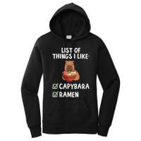 Things I Like Capybara Lover Capybara Girl Capybara Boy Women's Pullover Hoodie