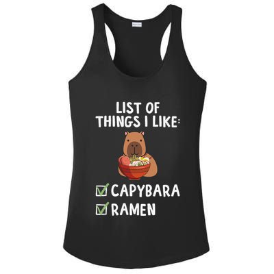 Things I Like Capybara Lover Capybara Girl Capybara Boy Ladies PosiCharge Competitor Racerback Tank