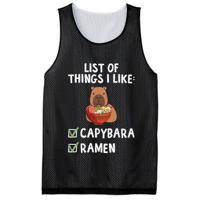 Things I Like Capybara Lover Capybara Girl Capybara Boy Mesh Reversible Basketball Jersey Tank