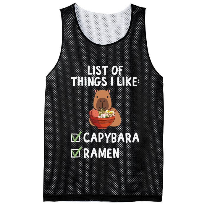 Things I Like Capybara Lover Capybara Girl Capybara Boy Mesh Reversible Basketball Jersey Tank