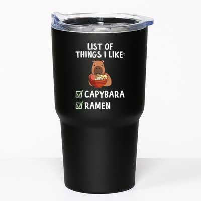Things I Like Capybara Lover Capybara Girl Capybara Boy Tumbler