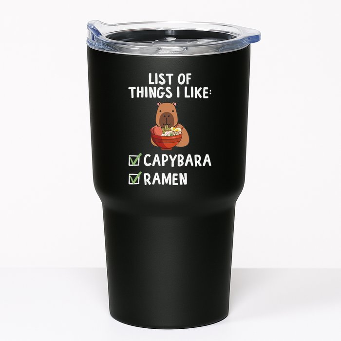 Things I Like Capybara Lover Capybara Girl Capybara Boy Tumbler