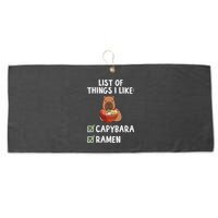 Things I Like Capybara Lover Capybara Girl Capybara Boy Large Microfiber Waffle Golf Towel