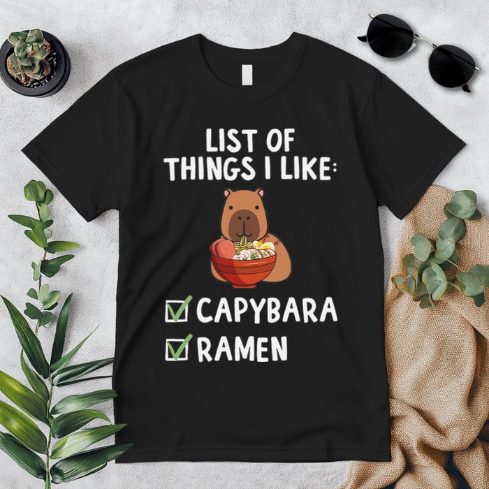 Things I Like Capybara Lover Capybara Girl Capybara Boy Premium T-Shirt