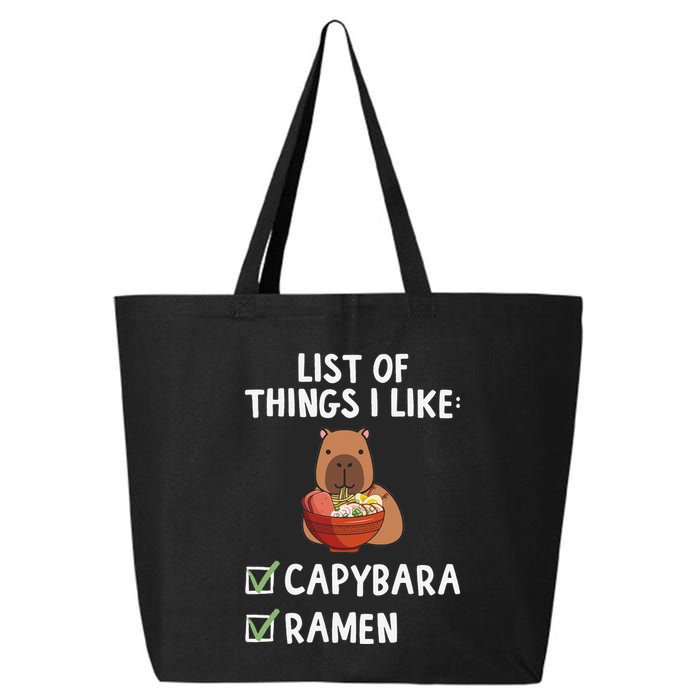 Things I Like Capybara Lover Capybara Girl Capybara Boy 25L Jumbo Tote