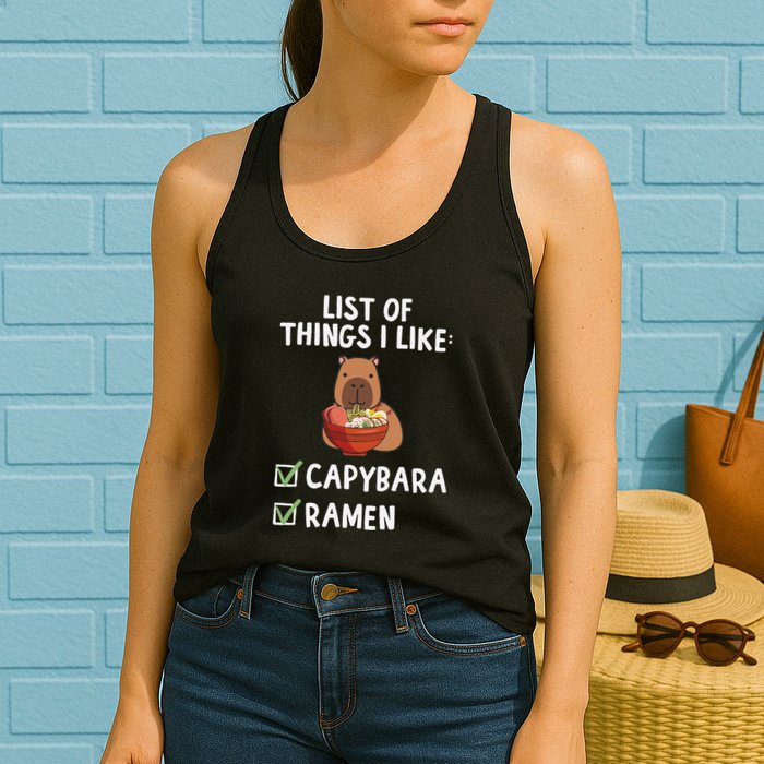 Things I Like Capybara Lover Capybara Girl Capybara Boy Womens Tank Top