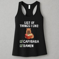 Things I Like Capybara Lover Capybara Girl Capybara Boy Womens Tank Top