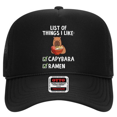 Things I Like Capybara Lover Capybara Girl Capybara Boy Trucker Hat