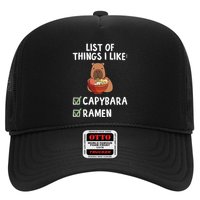 Things I Like Capybara Lover Capybara Girl Capybara Boy Hat