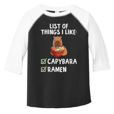 Things I Like Capybara Lover Capybara Girl Capybara Boy Toddler Fine Jersey T-Shirt