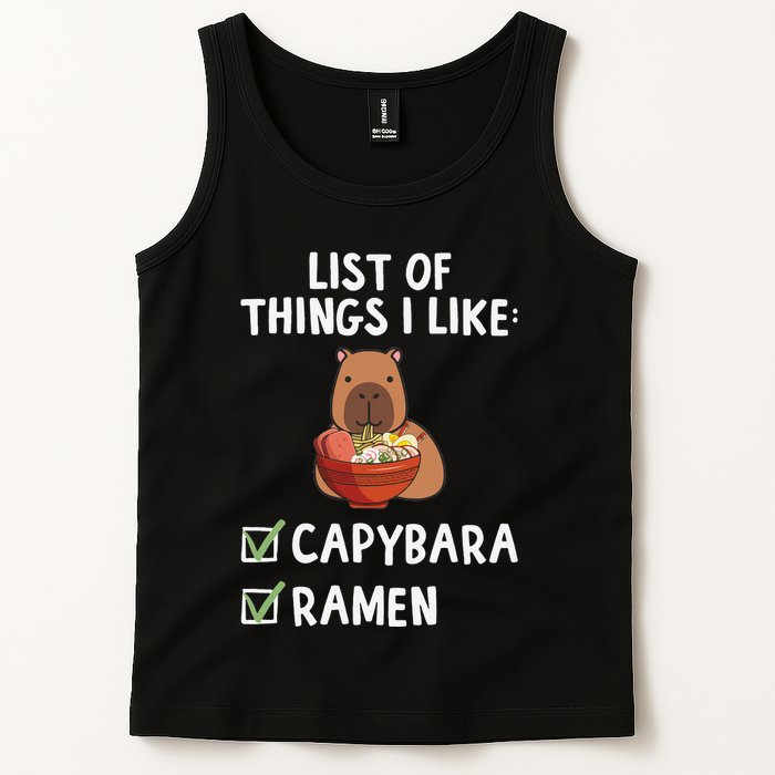 Things I Like Capybara Lover Capybara Girl Capybara Boy Tank Top