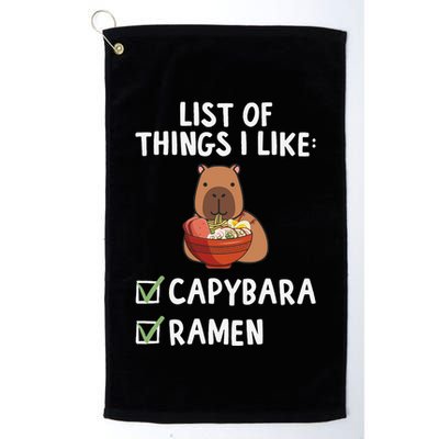 Things I Like Capybara Lover Capybara Girl Capybara Boy Golf Towel