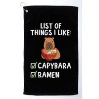 Things I Like Capybara Lover Capybara Girl Capybara Boy Golf Towel