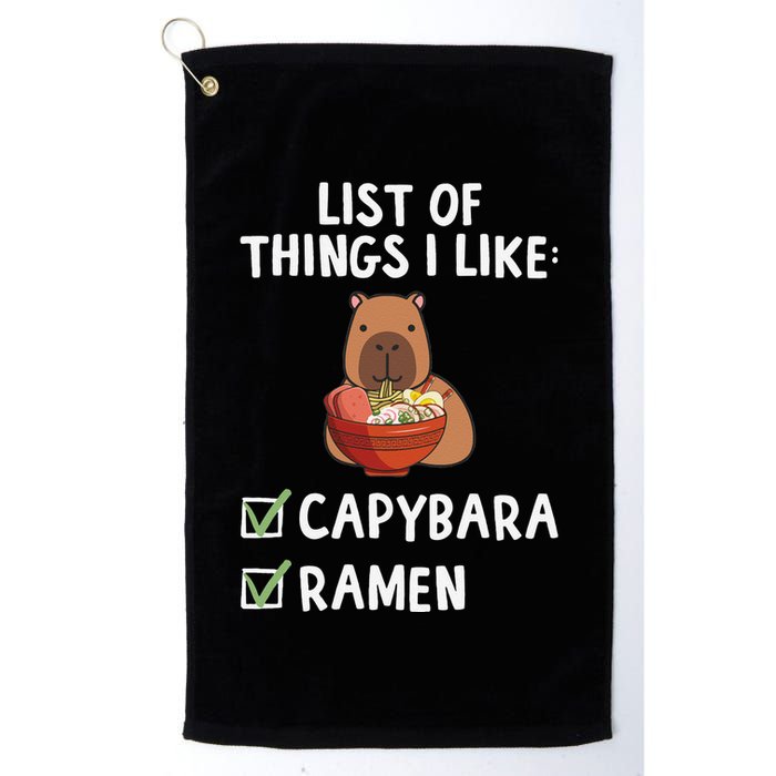 Things I Like Capybara Lover Capybara Girl Capybara Boy Golf Towel