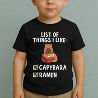 Things I Like Capybara Lover Capybara Girl Capybara Boy Toddler T-Shirt