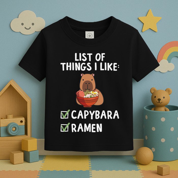 Things I Like Capybara Lover Capybara Girl Capybara Boy Toddler T-Shirt
