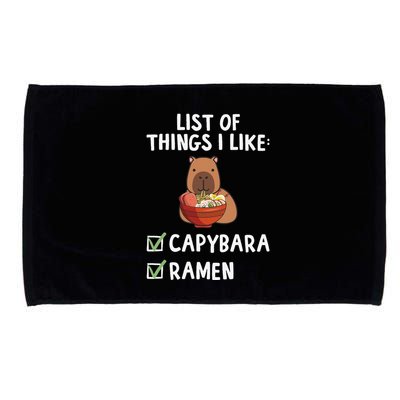 Things I Like Capybara Lover Capybara Girl Capybara Boy Microfiber Hand Towel