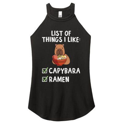 Things I Like Capybara Lover Capybara Girl Capybara Boy Women's Perfect Tri Rocker Tank